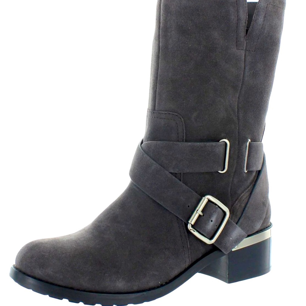 VINCE CAMUTO SUEDE BOOTS IN SLATE GRAY NWT! NEW WITH BOX SIZE 6.5